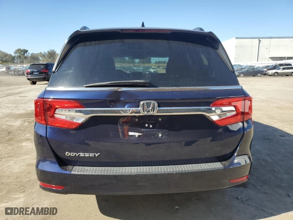 2018 Honda Odyssey EX-L with VIN 5FNRL6H77JB091998, listed as a Copart auction lot 45568055 with 74,918 mi miles and Salvage Title. Bid and sale history available at carsss.com. Image 6.