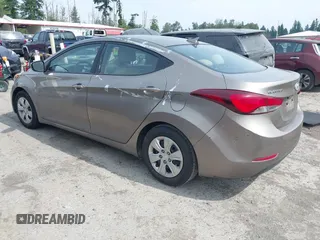 2016 Hyundai Elantra SE with VIN 5NPDH4AE4GH758223, listed as a IAAI auction lot 42576857 with 98,385 mi miles and . Bid and sale history available at DreamBid. Image 3.