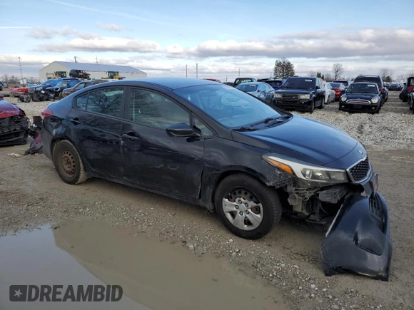 2017 Kia Forte S with VIN 3KPFL4A74HE055753, listed as a Copart auction lot 43635355 with 171,581 mi miles and Salvage Title. Bid and sale history available at DreamBid. Image 4.