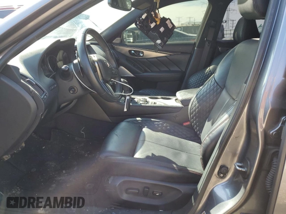 2018 Infiniti Q50 Red Sport 400 with VIN JN1FV7AR1JM700091, listed as a Copart auction lot 49920735 with 59,254 mi miles and Salvage Title. Bid and sale history available at DreamBid. Image 7.