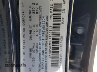 2020 Mazda 3 Premium with VIN JM1BPAEM0L1165843, listed as a Copart auction lot 57572933 with Not provided miles and . Bid and sale history available at DreamBid. Image 15.