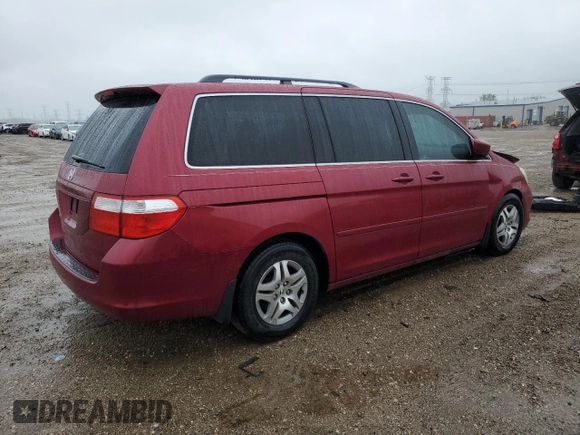 2006 Honda Odyssey EX-L z VIN 5FNRL38756B416802, wystawiony jako Copart lot #57588515 z przebiegiem 169 093 mil mil oraz Szkoda całkowita • Salvage title. Historia ofert i sprzedaży dostępna na DreamBid. Obrazek 3.
