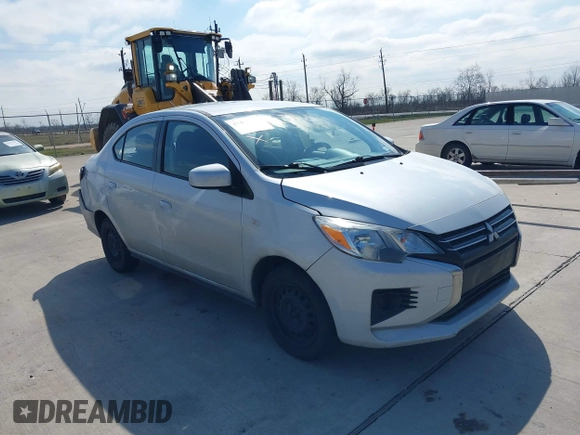 2021 Mitsubishi Mirage G4 ES with VIN ML32FUFJ7MHF07540, listed as a IAAI auction lot 41417124 with 109,901 mi miles. Bid and sale history available at carsss.com. Image 1.