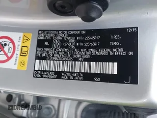 2016 Lexus NX 200t with VIN JTJYARBZ3G2030265, listed as a IAAI auction lot 41221355 with 69,087 mi miles and . Bid and sale history available at DreamBid. Image 9.