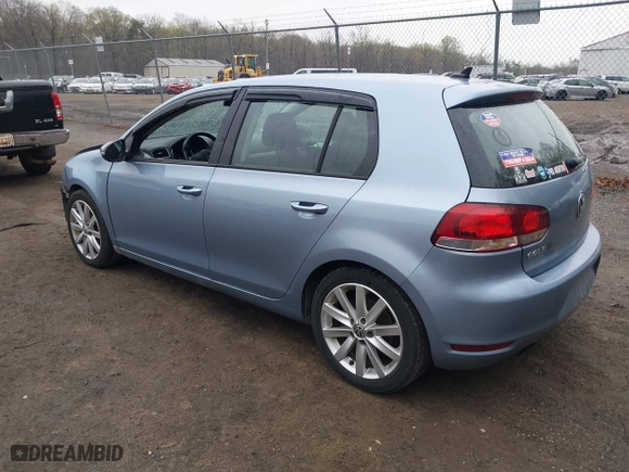 2011 Volkswagen Golf TDI with VIN WVWDM7AJ9BW238175, listed as a IAAI auction lot 41943019 with 153,581 mi miles. Bid and sale history available at carsss.com. Image 3.