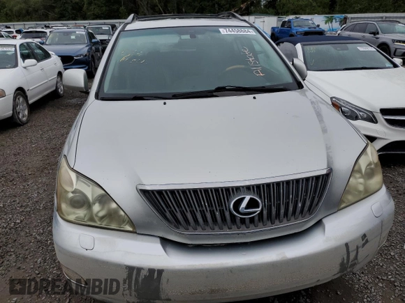 2005 Lexus RX 330 with VIN 2T2GA31U35C034652, listed as a Copart auction lot 74458684 with 0 mi miles and Salvage Title. Bid and sale history available at carsss.com. Image 5.