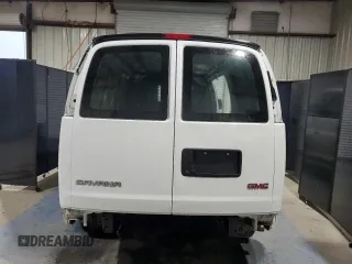 2024 GMC Savana Cargo Van with VIN 1GTW7AFP3R1189346, listed as a Copart auction lot 53143795 with 6,675 mi miles and Clean Title. Bid and sale history available at carsss.com. Image 6.