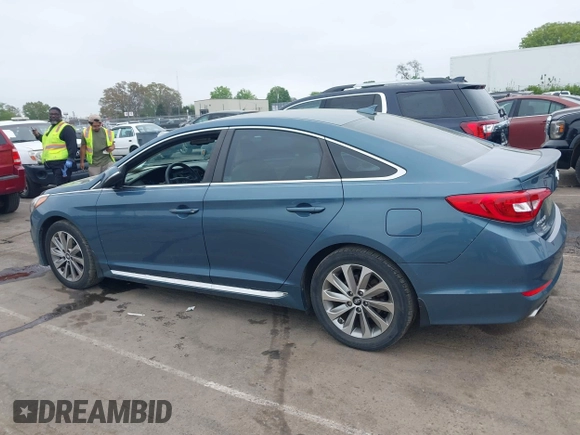 2017 Hyundai Sonata Sport with VIN 5NPE34AF2HH562729, listed as a IAAI auction lot 41941388 with 123,770 mi miles. Bid and sale history available at carsss.com. Image 13.