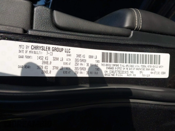 2014 Jeep Grand Cherokee Overland with VIN 1C4RJFCT5EC221015, listed as a IAAI auction lot 41959844 with 78,367 mi miles and . Bid and sale history available at DreamBid. Image 9.