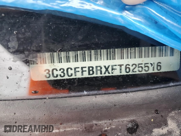 2015 FIAT 500 Sport z VIN 3C3CFFBRXFT625516, wystawiony jako Copart lot #57797775 z przebiegiem Nie podano mil oraz Szkoda całkowita • Salvage title. Historia ofert i sprzedaży dostępna na DreamBid. Obrazek 12.