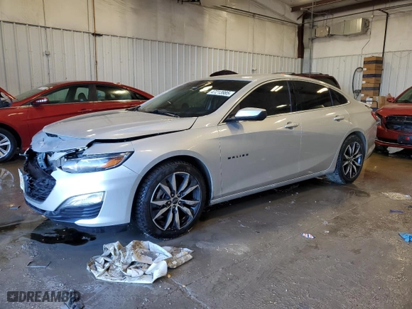 2020 Chevrolet Malibu RS with VIN 1G1ZG5ST8LF057483, listed as a Copart auction lot 47213985 with 74,077 mi miles and Salvage Title. Bid and sale history available at carsss.com. Image 1.