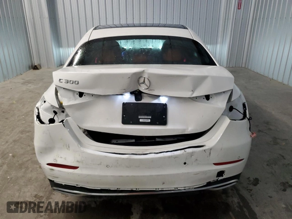 2025 Mercedes-Benz C 300 with VIN W1KAF4GB5SR238853, listed as a Copart auction lot 55306045 with 5,196 mi miles and Clean Title. Bid and sale history available at DreamBid. Image 6.