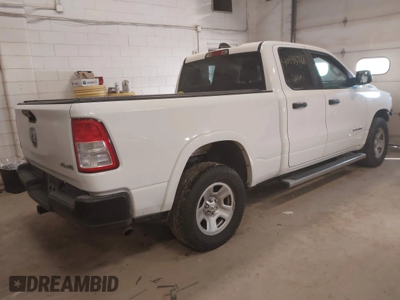 2019 Ram 1500 Tradesman z VIN 1C6RRFCG9KN677067, wystawiony jako IAAI lot #40993768 z przebiegiem 45 282 mil mil oraz . Historia ofert i sprzedaży dostępna na DreamBid. Obrazek 4.