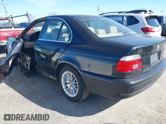 2003 BMW 5 Series 530iA with VIN WBADT63493CK37063, listed as a IAAI auction lot 41637589 with 179,191 mi miles. Bid and sale history available at carsss.com. Image 3.