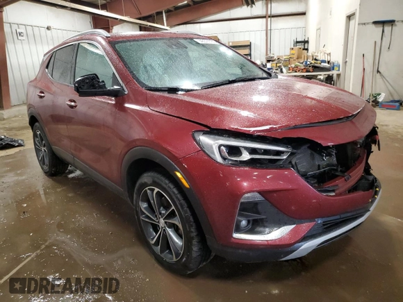 2022 Buick Encore GX Essence with VIN KL4MMGSLXNB028965, listed as a Copart auction lot 46574165 with 101,353 mi miles and Salvage title. Bid and sale history available at DreamBid. Image 4.