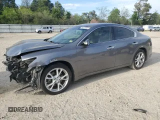 2014 Nissan Maxima S with VIN 1N4AA5APXEC494213, listed as a Copart auction lot 54070865 with 94,155 mi miles and Salvage Title. Bid and sale history available at DreamBid. Image 1.