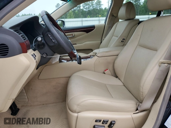2008 Lexus LS 460 with VIN JTHBL46F885064674, listed as a Copart auction lot 59436135 with 82,197 mi miles and Salvage title. Bid and sale history available at DreamBid. Image 7.