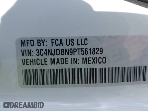 2023 Jeep Compass Latitude with VIN 3C4NJDBN9PT561829, listed as a IAAI auction lot 41994610 with 29,583 mi miles and . Bid and sale history available at DreamBid. Image 9.