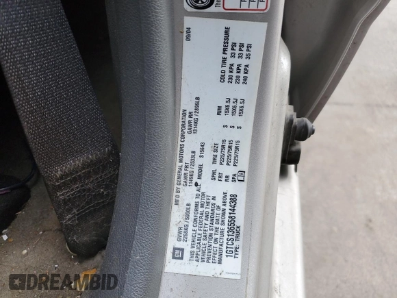 2005 GMC Canyon 1SC SLE Z85 z VIN 1GTCS136558144388, wystawiony jako Copart lot #56937735 z przebiegiem 226 020 mil mil oraz Szkoda całkowita • Salvage title. Historia ofert i sprzedaży dostępna na DreamBid. Obrazek 12.
