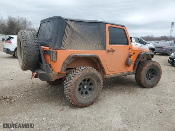 2012 Jeep Wrangler JK Sport S with VIN 1C4GJWAG6CL227139, listed as a Copart auction lot 44497345 with 77,928 mi miles and Salvage Title. Bid and sale history available at carsss.com. Image 3.