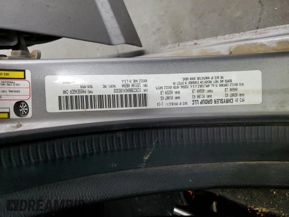 2014 Chrysler 200 Touring with VIN 1C3CCBBBXEN185333, listed as a Copart auction lot 57068685 with 130,402 mi miles and Salvage title. Bid and sale history available at DreamBid. Image 13.