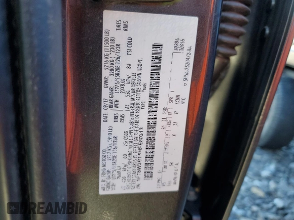 2017 Ford F-350 Platinum with VIN 1FT8W3BT5HEE60313, listed as a Copart auction lot 80275284 with Not Provided miles and Salvage Title. Bid and sale history available at DreamBid. Image 12.