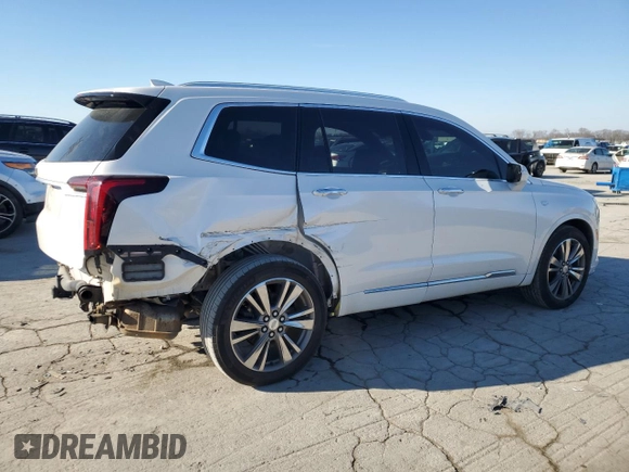 2021 Cadillac XT6 Premium Luxury with VIN 1GYKPDRS4MZ115888, listed as a Copart auction lot 88755015 with 123,314 mi miles and Salvage title. Bid and sale history available at DreamBid. Image 3.