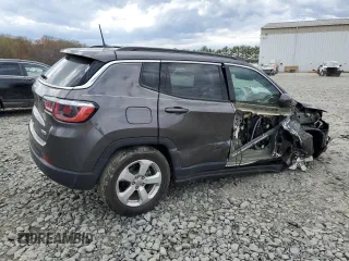 2020 Jeep Compass Latitude with VIN 3C4NJDBB1LT205116, listed as a Copart auction lot 53227985 with 51,688 mi miles and Salvage title. Bid and sale history available at DreamBid. Image 3.