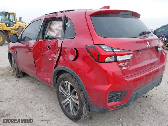 2020 Mitsubishi Outlander Sport ES 2.0 with VIN JA4AP3AUXLU006169, listed as a IAAI auction lot 41447785 with 81,931 mi miles. Bid and sale history available at carsss.com. Image 3.
