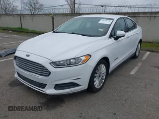 2015 Ford Fusion S Hybrid with VIN 3FA6P0UU2FR283244, listed as a IAAI auction lot 41740108 with 141,739 mi miles. Bid and sale history available at carsss.com. Image 2.