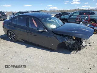 2018 BMW 3 Series 330e iPerformance with VIN WBA8E1C57JA762624, listed as a Copart auction lot 50692415 with 36,744 mi miles and Salvage Title. Bid and sale history available at carsss.com. Image 4.