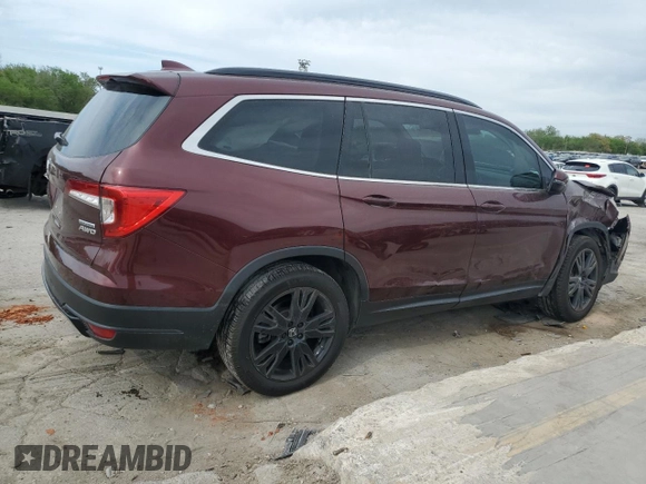2022 Honda Pilot Special Edition with VIN 5FNYF6H26NB084442, listed as a Copart auction lot 52899755 with 53,627 mi miles and Salvage Title. Bid and sale history available at carsss.com. Image 3.
