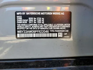 2023 BMW i4 M50 z VIN WBY33AW09PFR22046, wystawiony jako Copart lot #57665795 z przebiegiem 15 101 mil mil oraz Szkoda całkowita • Salvage title. Historia ofert i sprzedaży dostępna na DreamBid. Obrazek 12.