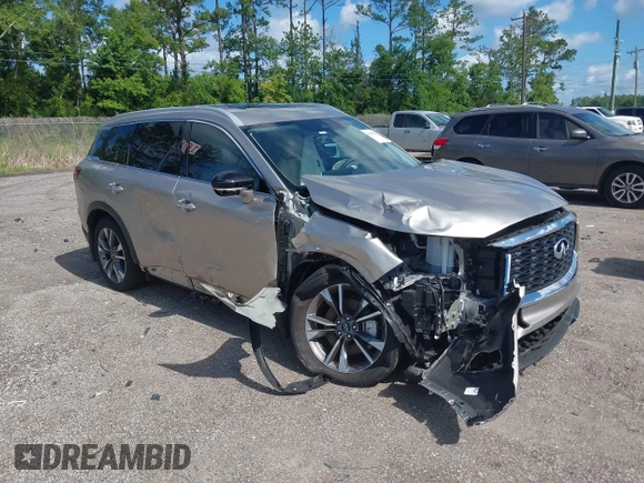 2024 Infiniti QX60 Luxe with VIN 5N1DL1FR6RC343763, listed as a IAAI auction lot 42686502 with 3,791 mi miles and . Bid and sale history available at DreamBid. Image 1.
