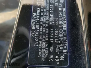 2015 Kia K900 Premium with VIN KNALU4D40F6026252, listed as a Copart auction lot 76574634 with 115,396 mi miles and Salvage Title. Bid and sale history available at carsss.com. Image 12.