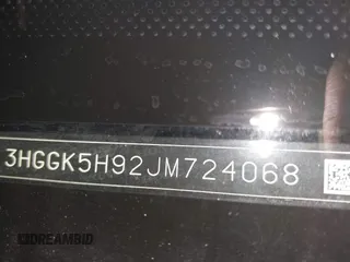 2018 Honda Fit EX-L with VIN 3HGGK5H92JM724068, listed as a IAAI auction lot 41677463 with 69,467 mi miles. Bid and sale history available at carsss.com. Image 9.