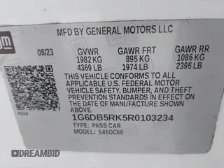 2024 Cadillac CT4 Premium Luxury with VIN 1G6DB5RK5R0103234, listed as a IAAI auction lot 42120527 with Not Provided miles and . Bid and sale history available at DreamBid. Image 9.