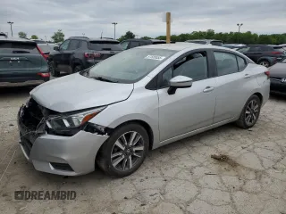 2021 Nissan Versa SV with VIN 3N1CN8EV2ML833604, listed as a Copart auction lot 57589555 with 54,392 mi miles and Salvage title. Bid and sale history available at DreamBid. Image 1.