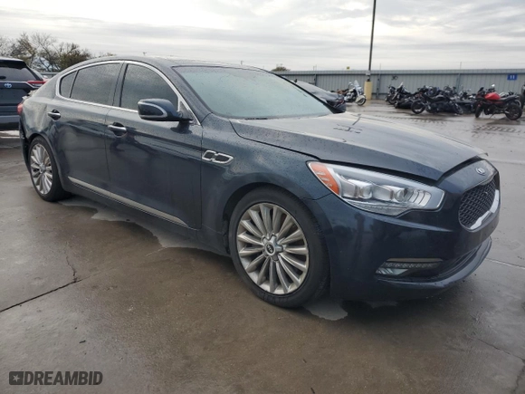 2015 Kia K900 Luxury with VIN KNALW4D41F6022186, listed as a Copart auction lot 83780744 with 48,660 mi miles and Salvage Title. Bid and sale history available at carsss.com. Image 4.