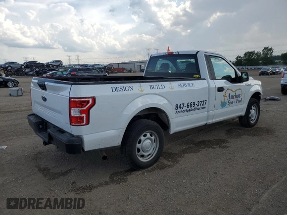 2018 Ford F-150 XL with VIN 1FTMF1CB5JKC60936, listed as a Copart auction lot 62690505 with 73,749 mi miles and Salvage title. Bid and sale history available at DreamBid. Image 3.