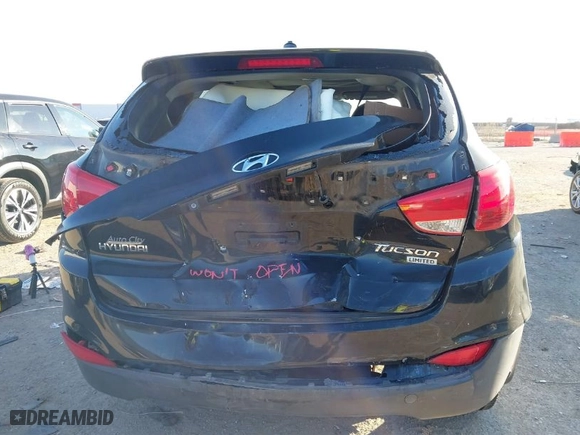 2013 Hyundai Tucson GLS with VIN KM8JU3AC4DU616121, listed as a IAAI auction lot 41284719 with 154,406 mi miles. Bid and sale history available at carsss.com. Image 15.