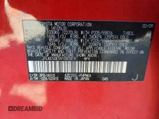 2009 Scion xB z VIN JTLKE50E591097419, wystawiony jako Copart lot #58536335 z przebiegiem 180 610 mil mil oraz Szkoda całkowita • Salvage title. Historia ofert i sprzedaży dostępna na DreamBid. Obrazek 13.