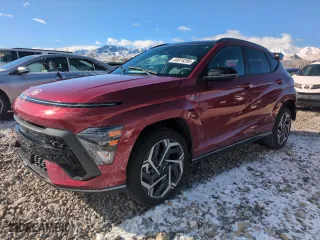 2024 Hyundai Kona N Line with VIN KM8HACA32RU114657, listed as a Copart auction lot 44074295 with NaN miles and Salvage Title. Bid and sale history available at carsss.com. Image 1.