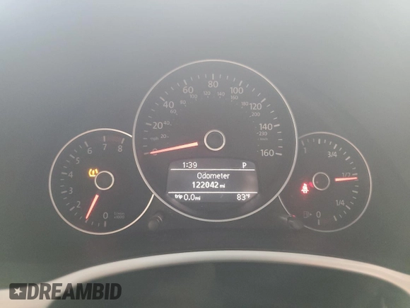 2012 Volkswagen Beetle with VIN 3VWV67AT1CM663839, listed as a Copart auction lot 55009455 with 122,042 mi miles and Salvage Title. Bid and sale history available at DreamBid. Image 9.