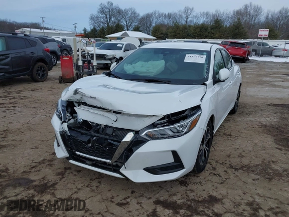 2021 Nissan Sentra SV with VIN 3N1AB8CV5MY268500, listed as a IAAI auction lot 41576778 with 22,137 mi miles and . Bid and sale history available at DreamBid. Image 2.