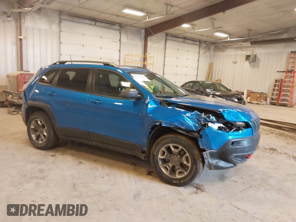 2019 Jeep Cherokee Trailhawk with VIN 1C4PJMBX4KD389637, listed as a IAAI auction lot 41740750 with 46,695 mi miles and . Bid and sale history available at DreamBid. Image 1.