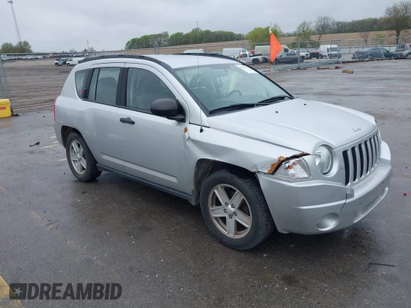 2007 Jeep Compass Sport with VIN 1J8FF47W77D278643, listed as a IAAI auction lot 42161111 with 164,805 mi miles and . Bid and sale history available at carsss.com. Image 1.