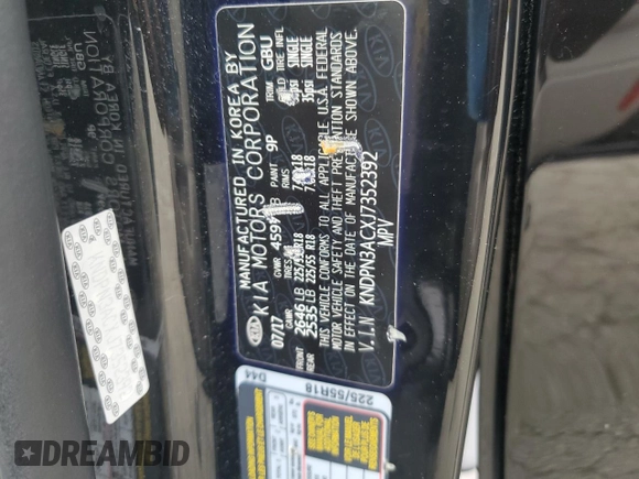 2018 Kia Sportage EX with VIN KNDPN3ACXJ7352392, listed as a Copart auction lot 47578565 with 70,501 mi miles and Salvage Title. Bid and sale history available at carsss.com. Image 13.
