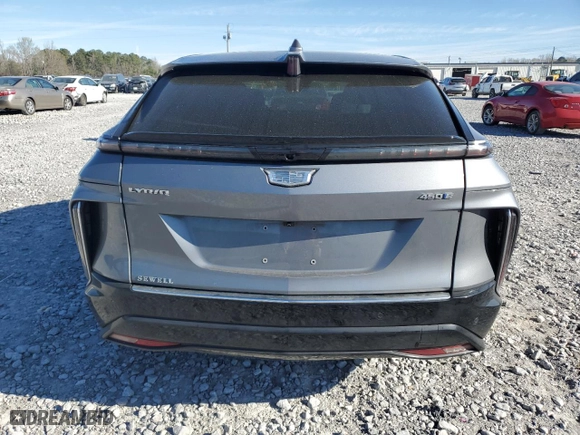 2023 Cadillac LYRIQ RWD Luxury with VIN 1GYKPMRK0PZ001018, listed as a Copart auction lot 49693935 with 47,881 mi miles and Salvage Title. Bid and sale history available at carsss.com. Image 6.