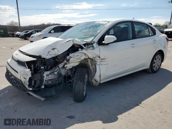2023 Kia Rio S with VIN 3KPA24AD6PE566205, listed as a Copart auction lot 50621125 with 18,418 mi miles and Salvage Title. Bid and sale history available at carsss.com. Image 1.